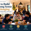 Boarding school students relaxing together in a boarding house common room, illustrating how relationships, shared experiences, traditions and student involvement create a strong sense of community and belonging.